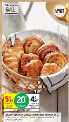 Intermarché ASSORTIMENT DE VIENNOISERIES PUR BEURRE X9 offre