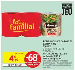 Intermarché Petits Pois et Carottes Extra Fins d'Aucy offre