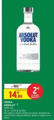 Intermarché Vodka Absolut offre