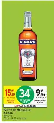 Intermarché Pastis de Marseille 'Ricard' offre