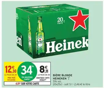 Intermarché Bière Blonde Heineken offre