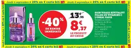 Bi1 L'OREAL PARIS Soin visage revitalift filler ou vitamine c offre