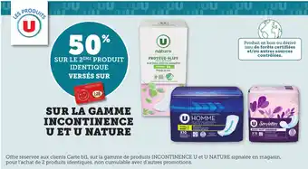Bi1 Sur la gamme incontinence u et u nature offre
