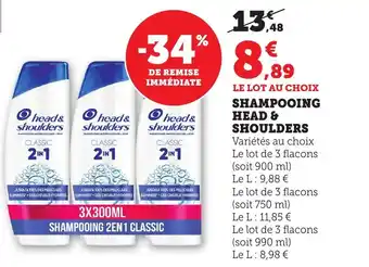 Bi1 HEAD & SHOULDERS Shampooing offre