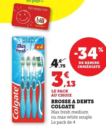 Bi1 COLGATE Brosse a dents offre