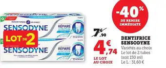 Bi1 SENSODYNE Dentifrice offre