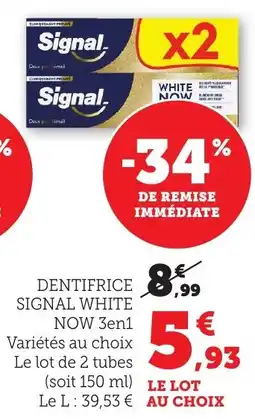 Bi1 SIGNAL Dentifrice white offre