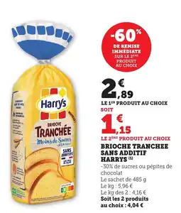 Bi1 HARRYS Brioche tranchee sans additif offre