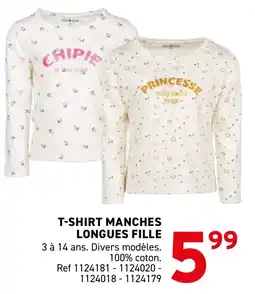 Trafic Tshirt manches longues fille offre