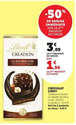 Bi1 LINDT Chocolat offre
