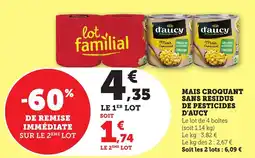 Bi1 D'AUCY Mais croquant sans residus de pesticides offre