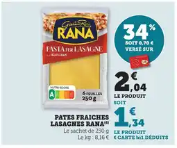 Bi1 RANA Pates fraiches lasagnes offre