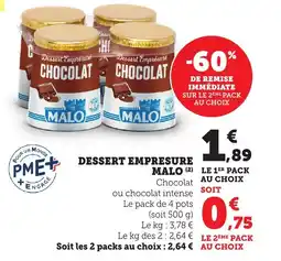 Bi1 MALO Dessert empresure offre