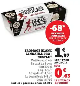 Bi1 NESTLE Fromage blanc lindahls pro+ offre