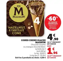 Bi1 MAGNUM Cones creme glacee offre