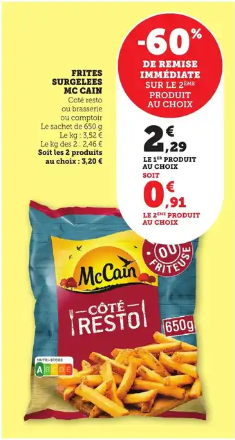 Bi1 MC CAIN Frites surgelees offre