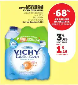 Bi1 VICHY CELESTINS Eau minerale naturelle gazeuse offre