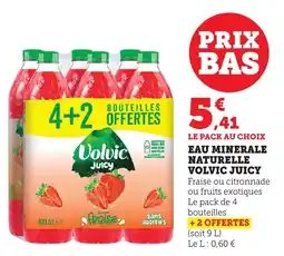Bi1 VOLVIC JUICY Eau minerale naturelle offre