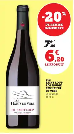 Bi1 LES HAUTS DE VERE Pic saint loup aop rouge offre