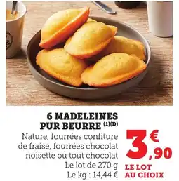 Bi1 6 madeleines pur beurre offre