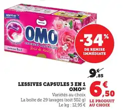 Bi1 OMO Lessives capsules 3 en 1 offre