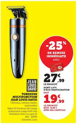Bi1 LOUIS DAVID Tondeuse multifonction jean offre
