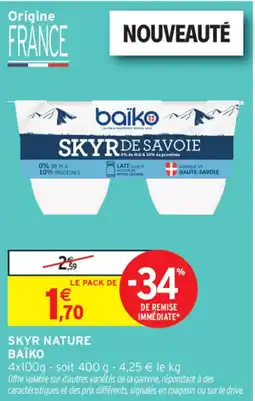 Intermarché BAÏKO Skyr nature offre
