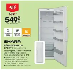 Pulsat SHARP Réfrigérateur 1 porte offre