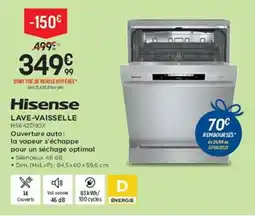 Pulsat HISENSE Lave-vaisselle hs642090x offre
