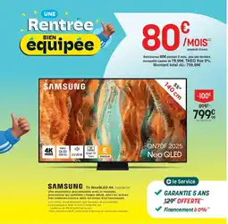 Pulsat SAMSUNG Tv neoqled 4k tq55qn7of offre