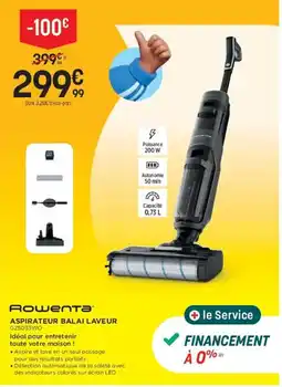 Pulsat ROWENTA Aspirateur balai laveur gz5035wo offre