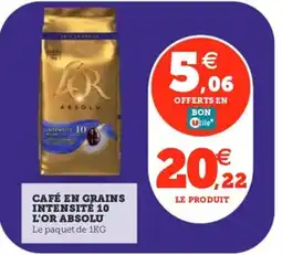 Utile L'OR Café en grains intensité 10 absolu offre