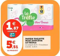 Utile LE TREFLE Papier toilette maxi douceur offre