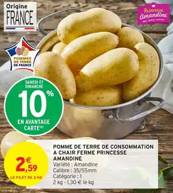 Intermarché Contact Pomme de terre de consommation a chair ferme princesse amandine offre