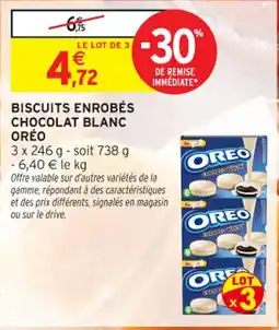 Intermarché Contact ORÉO Biscuits enrobés chocolat blanc offre