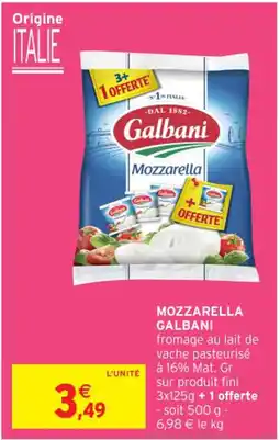 Intermarché Contact GALBANI Mozzarella offre