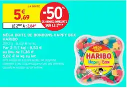 Intermarché Contact HARIBO Méga boite de bonbons happy box offre