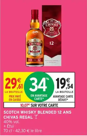 Intermarché Contact CHIVAS REGAL Scotch whisky blended 12 ans offre