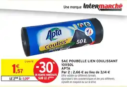 Intermarché Contact APTA Sac poubelle lien coulissant offre