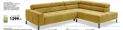 Möbel Martin Canapé d'angle Tissu velours côtelé fin pistachio offre