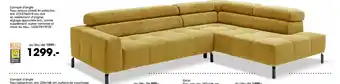 Möbel Martin Canapé d'angle Tissu velours côtelé fin pistachio offre