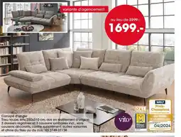 Möbel Martin Canapé d'angle Tissu taupe offre