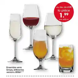Möbel Martin Ensemble verre Simply offre