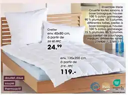 Möbel Martin Ensemble literie Couette toutes saisons offre