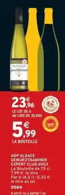 Intermarché AOP ALSACE GEWURZTRAMINER EXPERT CLUB HVE3 offre