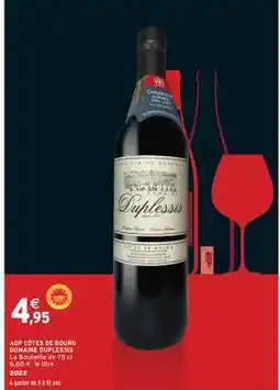 Intermarché AOP CÔTES DE BOURG DOMAINE DUPLESSIS offre