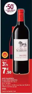 Intermarché AOP FAUGÈRES CLAUX DES SCHISTES offre