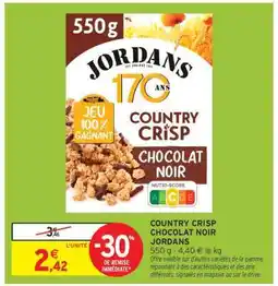Intermarché Country Crisp Chocolat Noir Jordans offre