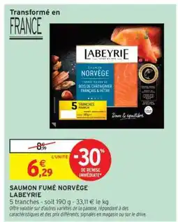 Intermarché Saumon Fumé Norvège 'Labeyrie' offre