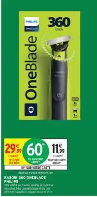 Intermarché RASOIR 360 ONEBLADE PHILIPS offre